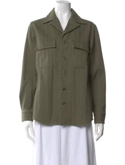 Pre-owned Visvim 2017 Herringbone Overshirt Utility Jacket In Green