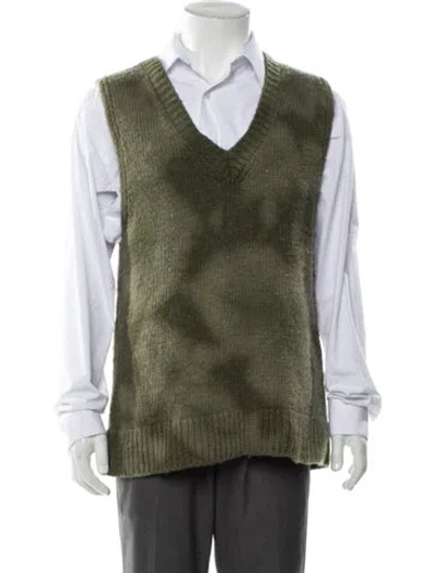 Pre-owned Visvim 2019 Uneven Dye Selmer Sweater Vest In Green