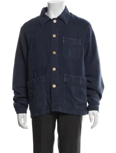 Pre-owned Visvim 2025 Travail Coverall Moleskin Jacket In Blue