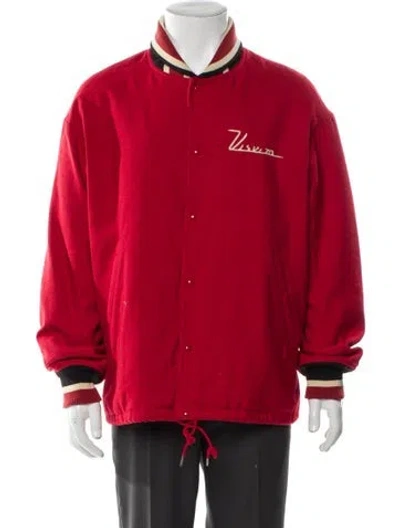 Pre-owned Visvim 2025 Varsity Varsity Jacket In Red
