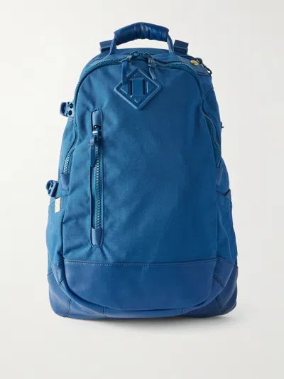 Visvim Leather-trimmed Cordura® Backpack In Blue