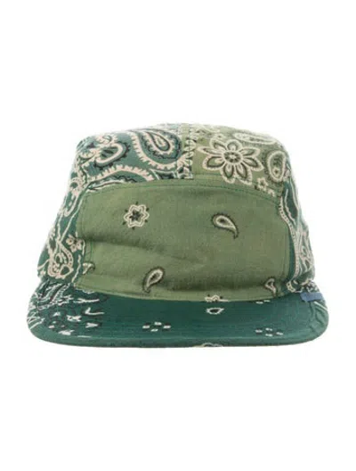 Pre-owned Visvim Bandana Leather Trim Cap In Green