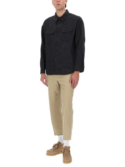 Visvim Beige Cotton Woven Trousers In Neutral