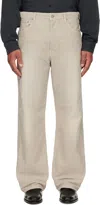 Visvim Beige Fluxus 01 Wide G.cords Trousers In Neutral