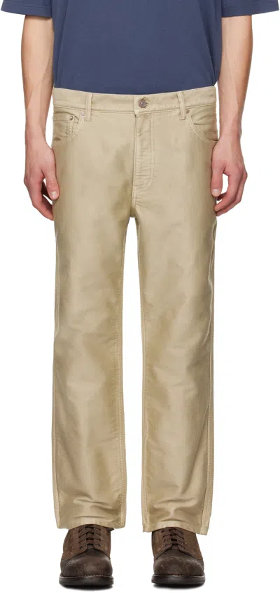Visvim Beige Fluxus 10 Moleskin Jeans