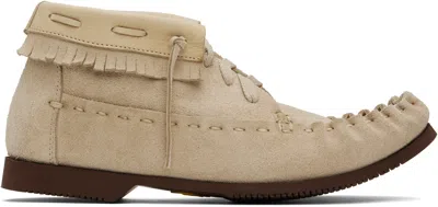 Visvim Beige Nakoda Mid-folk Boots In Sand