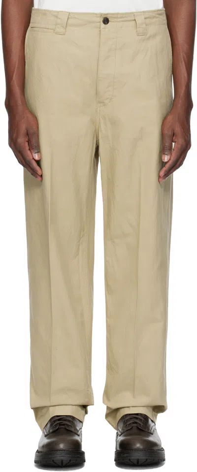 Visvim Beige Wide Chino Trousers