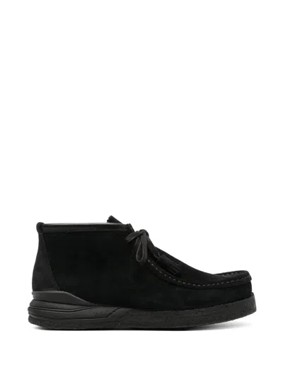 Visvim Beuys Trekker-folk Hi-top Boots In Black