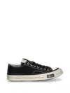 Visvim 콘트라스트 스티치 스니커즈 In Black