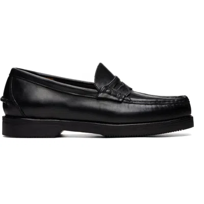 Visvim Black Fabro-folk Loafers
