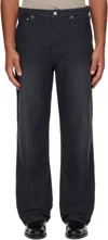 Visvim Black Fluxus 01 Wide G.cords Trousers In Black