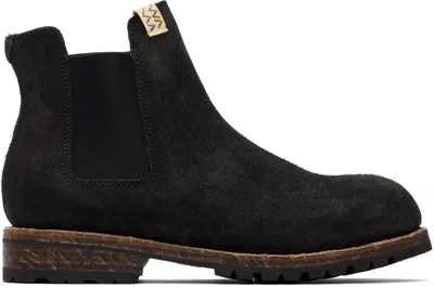 Visvim Black Gornergrat Mid-folk Chelsea Boots