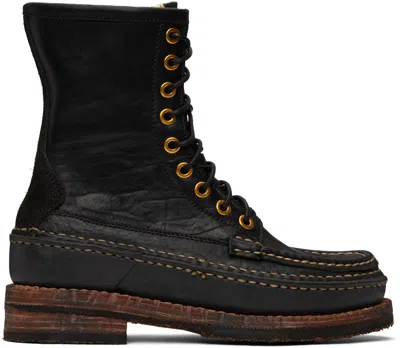 Visvim Black Grizzly Camper Hi-folk Boots