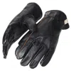 Visvim Black Leather Gloves In Black
