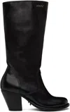 Visvim Black Rosebud Tall Boots In Black