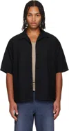 Visvim Black Wallis Short Sleeve Down Shirt In Black