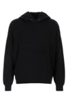 Visvim Hooded Sweatshirt With Front Pocket And Ribbed Cuffs In Black