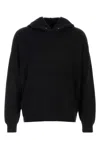 Visvim Hooded Sweatshirt With Front Pocket And Ribbed Cuffs In Black