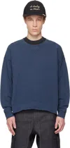 Visvim Blue Jumbo Sb L/s Dmgd Sweatshirt In Blue
