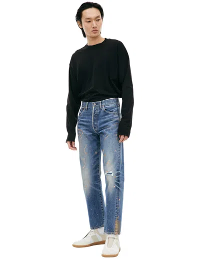 Visvim Blue Paint Effect Jeans