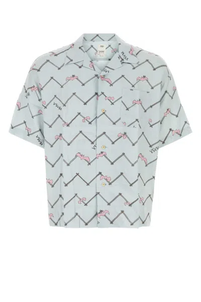 Visvim Blue Printed Rayon Copa Shirt In Light Blue