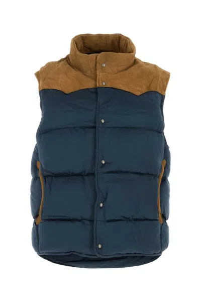 VISVIM BLUE RAYON COLTER DOWN JACKET