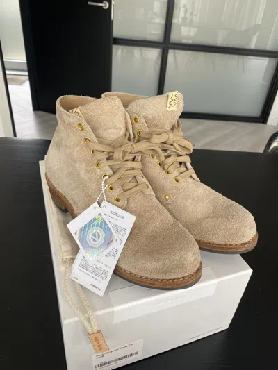 Pre-owned Visvim Brigadier Boots Folk Us 9 (uk 8) 2020 Beige In Sand
