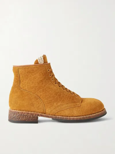 Visvim Brigadier Folk Suede Lace-up Boots In Brown