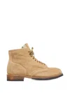 Visvim Brigadier Folk Suede Lace-up Boots In Animal Print