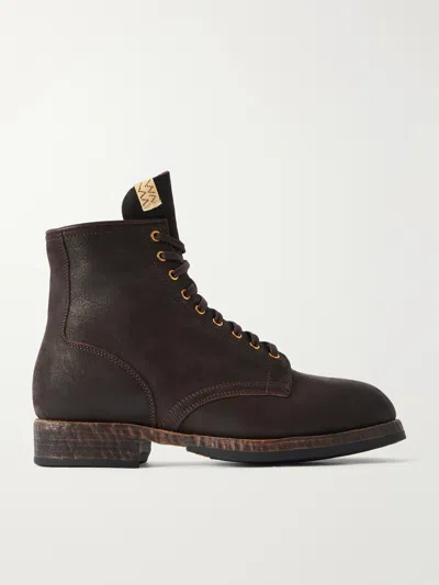 Visvim Brigadier Leather Lace-up Boots In Brown