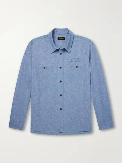 Visvim Briggs Cotton-chambray Shirt In Blue