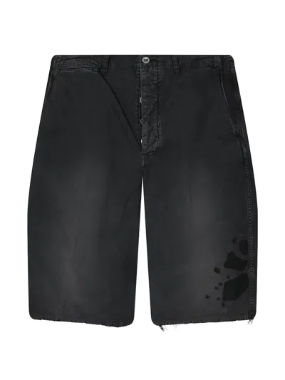 Visvim Broader Chino Crash Shorts In Black