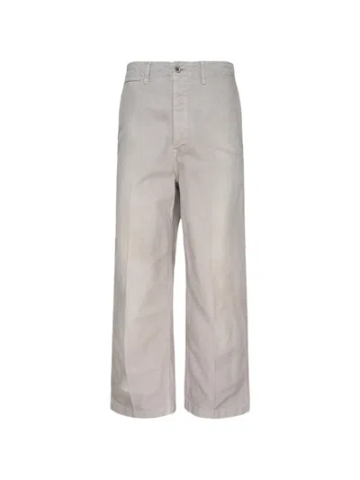 Visvim Broader Straight-leg Cotton Trousers In White