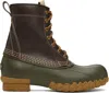 VISVIM BROWN & KHAKI DECOY DUCK MID-FOLK BOOTS