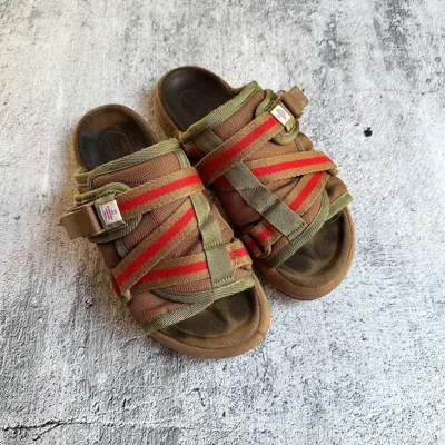 Pre-owned Visvim Brown Stripe Christo Sandals