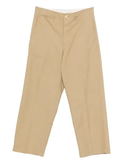 Visvim Button-fastening Chino Trousers In Brown
