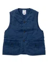 Visvim Button-fastening Multi-pocket Gilet In Blue
