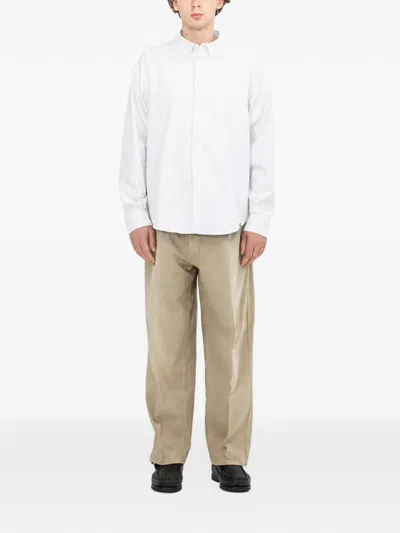 Visvim Button-down Chest-pocket Shirt In Gray