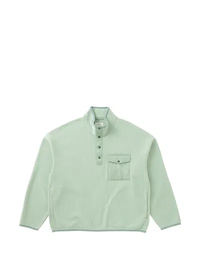 Visvim Button-fastening Pocket-detail Sweater In Green