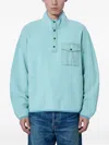 BUTTON-PLACKET CHEST-POCKET SWEATER