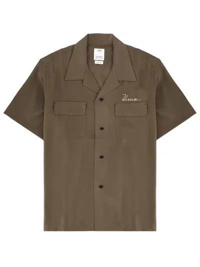 Visvim Neutrals Short-sleeve Camp Collar Rayon Shirt