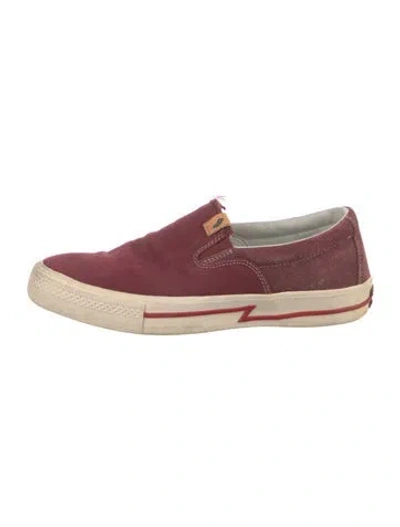 Pre-owned Visvim Canvas Espadrilles In Burgundy