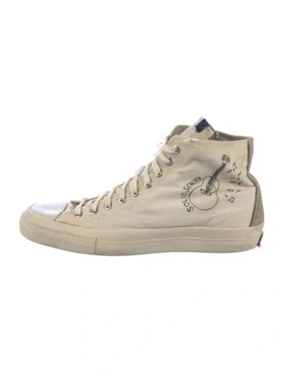 Pre-owned Visvim Canvas Graphic Print Sneakers In Neutrals