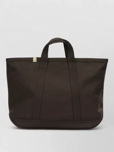 Visvim Canvas Rime Tote M Top Handle Bag In Brown