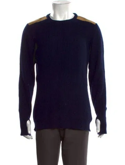 Pre-owned Visvim Cashmere Crew Neck Pullover In Blue