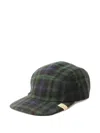 Visvim Check-pattern Adjustable Cap In Green