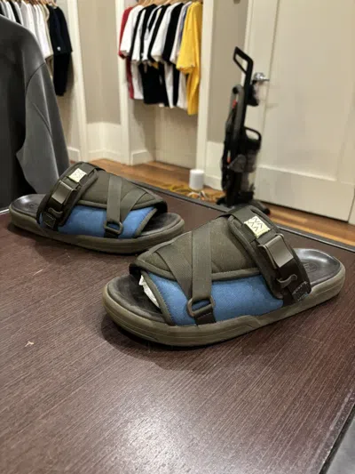 Pre-owned Visvim Christo Sandal Olive In Green