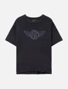 Visvim Contrary Dept. Black Wing Logo T-shirt In Black