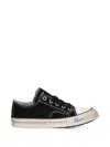 Visvim Contrast-stitch Logo-print Sneakers In Black