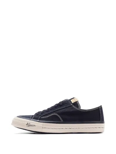 Visvim Contrast-stitch Sneakers In Black